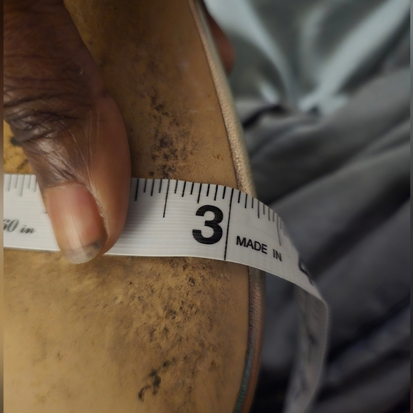 Halston Heritage Margo Half d'Orsay Gold Leather Stilettos Sz  8.5 Box included - Picture 14 of 14